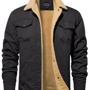 Men’s Sherpa-Lined Outdoor Jacket
Color: black